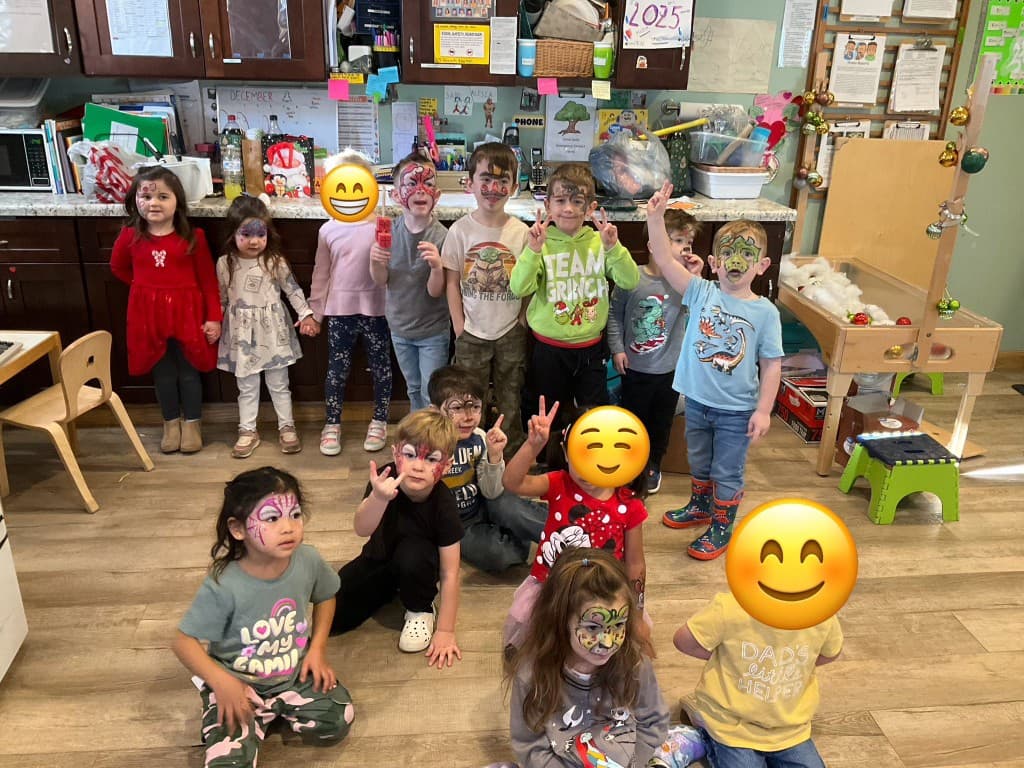 Face paint fun day with the Little Acorns kids — Erie PA childcare community